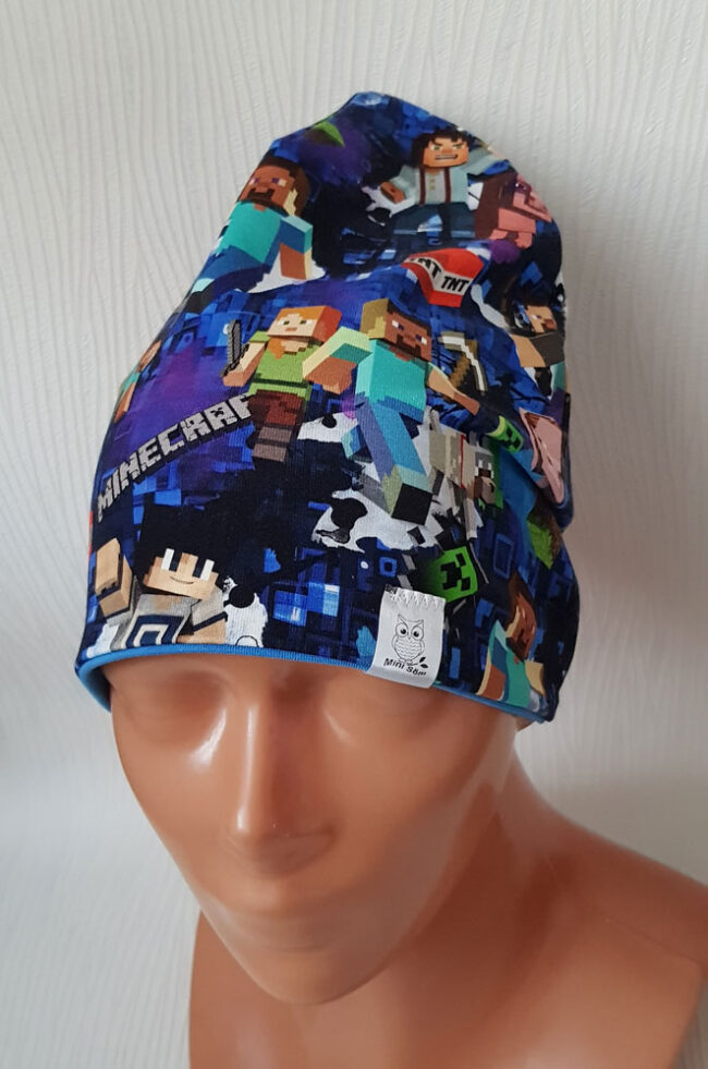 Mössa Minecraft, DUBBEL trikå, 7år-vuxen - Bild 5