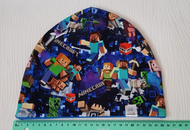 Mössa Minecraft, DUBBEL trikå, 7år-vuxen - Bild 3