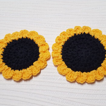 2st virkade blommor, solrosor