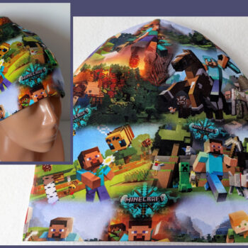 Mössa Minecraft, DUBBEL trikå, 7år-vuxna